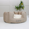 High Wall Bed For Cats in Savanna Oatmeal by Lords & Labradors