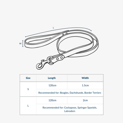 Ostrich Leather Dog Lead in Tan & Orange by Lords & Labradors