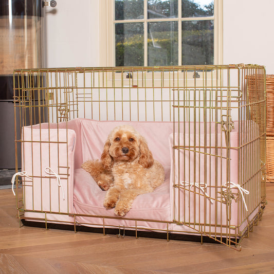 Dog Crate Bumper in Blossom Velvet by Lords & Labradors