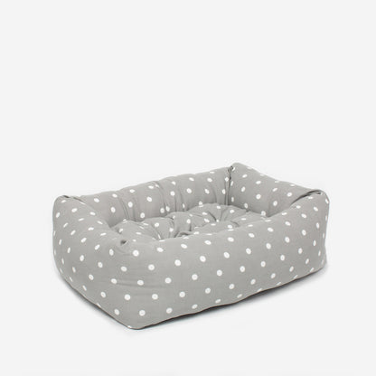  Cosy & Calm Puppy Crate Bed, The Perfect Dog Crate Accessory For The Ultimate Dog Den! In Stunning Grey Spot! Available Now at Lords & Labradors