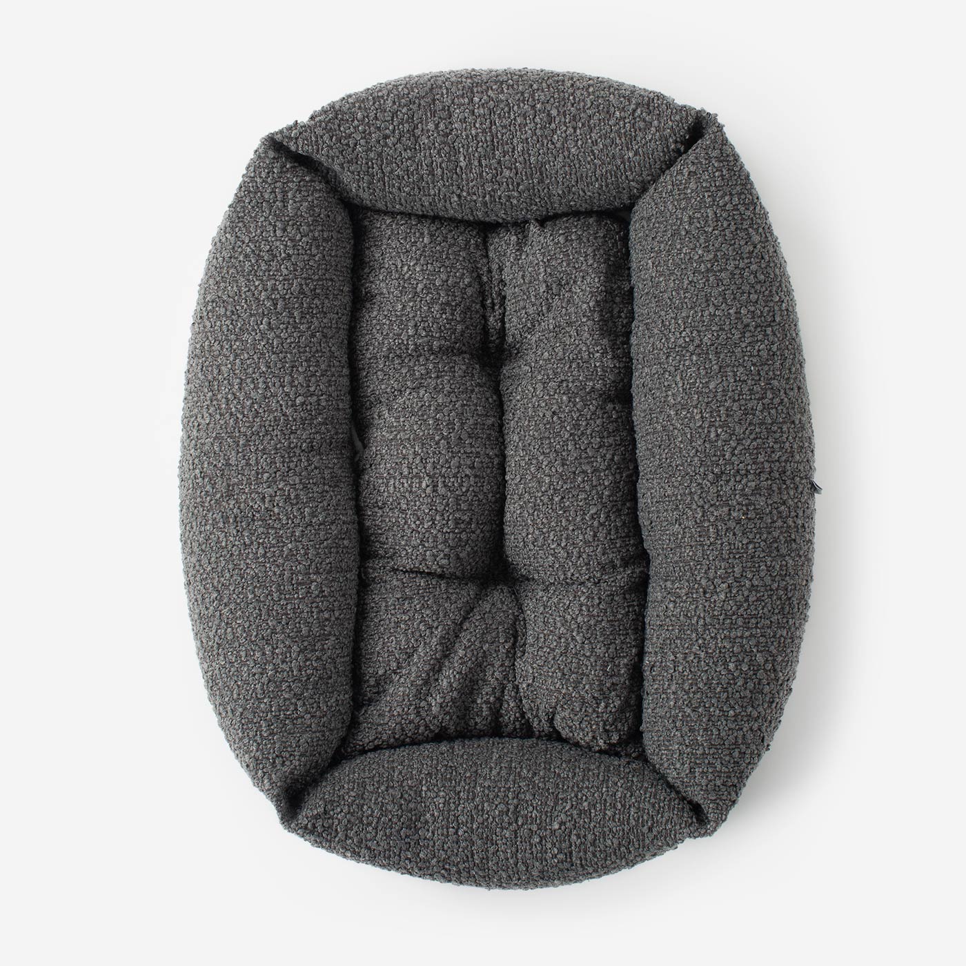  Cosy & Calm Puppy Crate Bed, The Perfect Dog Crate Accessory For The Ultimate Dog Den! In Stunning Granite Bouclé! Available To Personalise at Lords & Labradors 