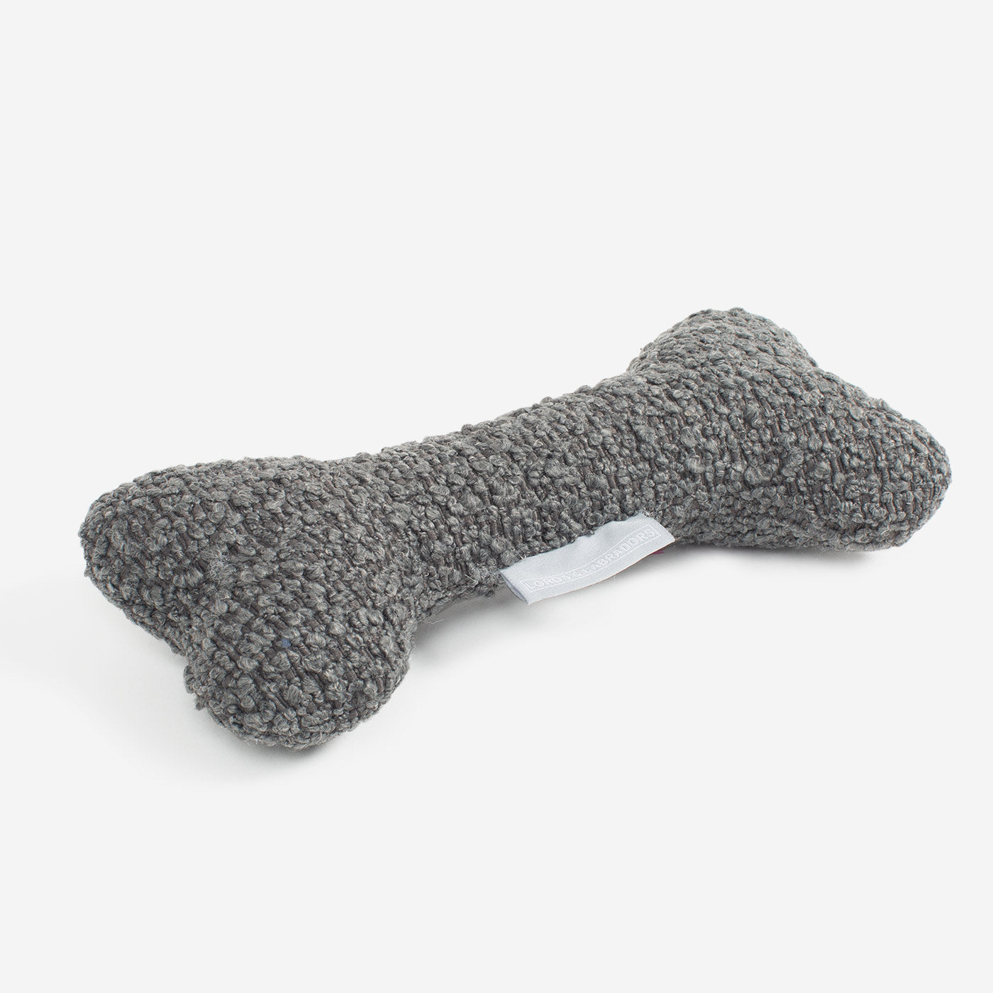 Present The Perfect Pet Playtime With Our Luxury Dog Bone Toy, In Stunning Granite Boucle! Available To Personalise Now at Lords & Labradors    