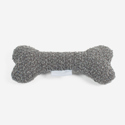 Present The Perfect Pet Playtime With Our Luxury Dog Bone Toy, In Stunning Granite Boucle! Available To Personalise Now at Lords & Labradors    