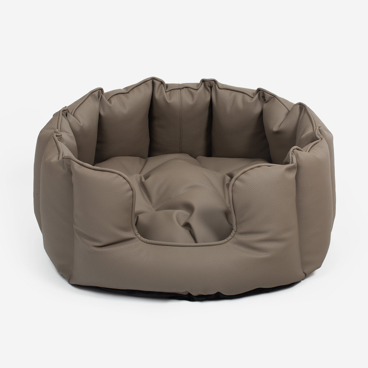 [colour:camel] Luxury Handmade High Wall in Rhino Tough Faux Leather, in Camel, Perfect For Your Pets Nap Time! Available To Personalise at Lords & Labradors