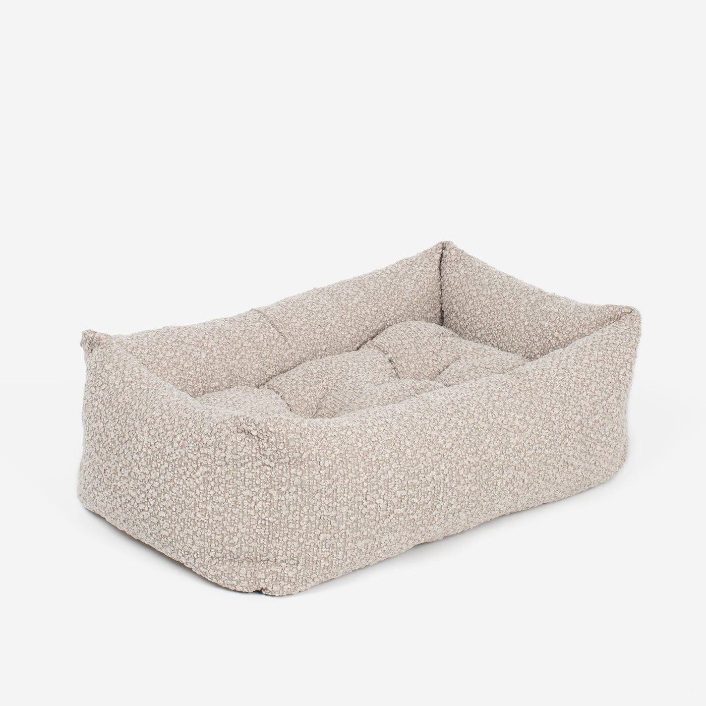  Cosy & Calm Puppy Crate Bed, The Perfect Dog Crate Accessory For The Ultimate Dog Den! In Stunning Mink Bouclé! Available To Personalise at Lords & Labradors 