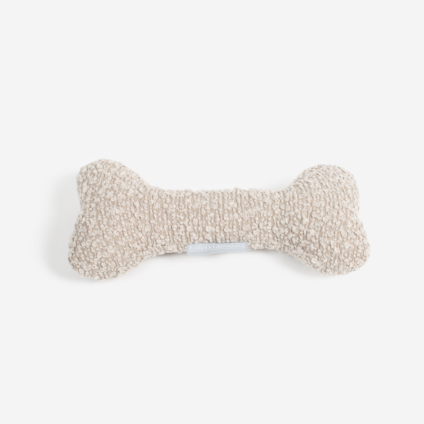 [color:mink boucle] Present The Perfect Pet Playtime With Our Luxury Dog Bone Toy, In Stunning Mink Boucle! Available To Personalise Now at Lords & Labradors
