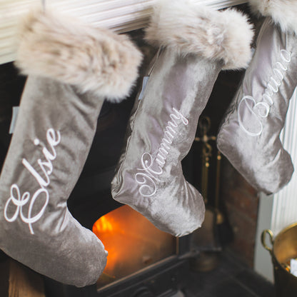 Gift your furry friend the perfect pet Christmas gift with our beautifully crafted Christmas Stocking Sock, fill and gift your pet this festive holiday with the most wholesome gifts for Christmas! Available now in stunning Mink Velvet at Lords & Labradors