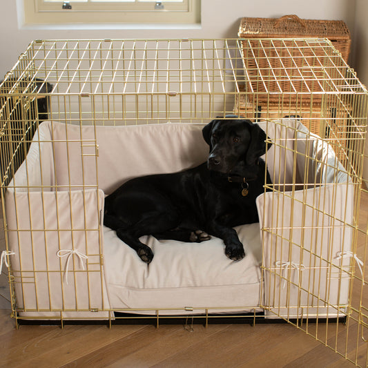 Dog Crate Bumper in Oyster Velvet by Lords & Labradors