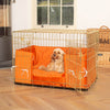 Dog Crate with Cushion & Bumper in Pumpkin Velvet by Lords & Labradors