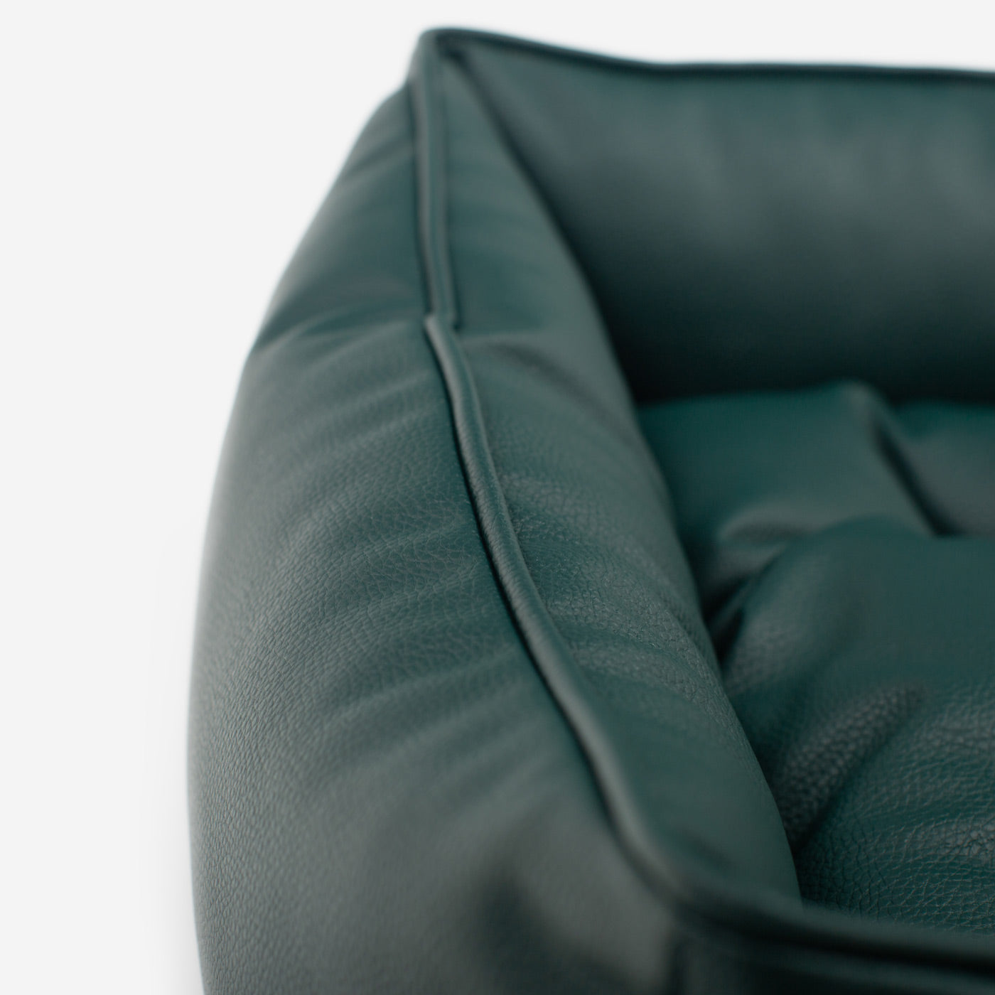 Personalised Rhino Tough Forest Faux Leather Box Bed For Dogs Lords