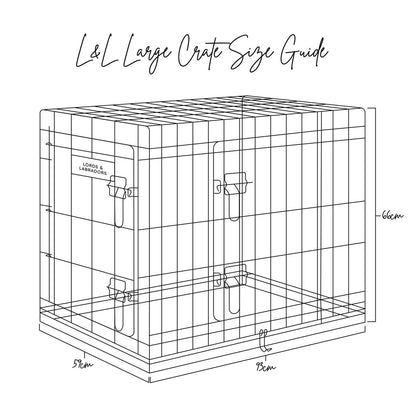 Discover, Imperfect deluxe heavy duty Silver dog crate, featuring two doors for easy access and a removable tray for easy cleaning! The ideal choice to keep new puppies safe, made using pet safe galvanised steel! Available now in 5 sizes and three stunning colours at Lords & Labradors