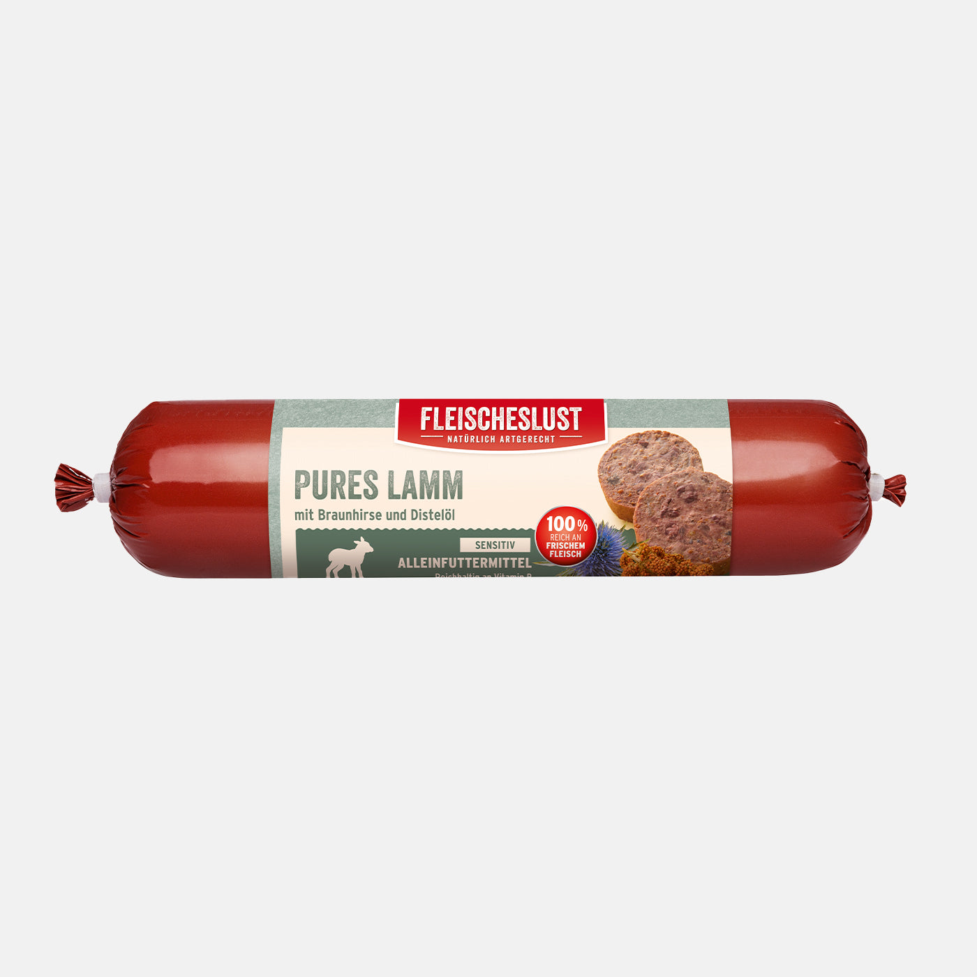 Fleischeslust Meatlove Pure Lamb with Unpeeled Millet & Yeast Dog Food 400g