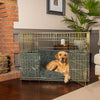 Dog Crate with Cushion & Bumper in Emerald Minerals by Lords & Labradors