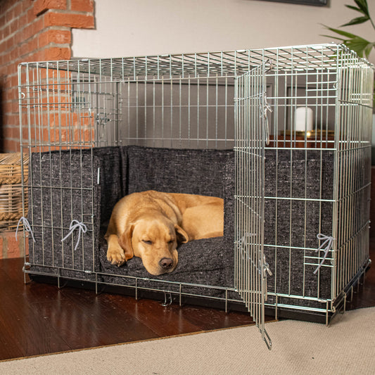 Dog Crate Bumper in Obsidian Minerals by Lords & Labradors