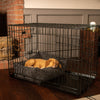 Cosy & Calming Puppy Crate Bed With Removable Covers In Obsidian Minerals by Lords & Labradors