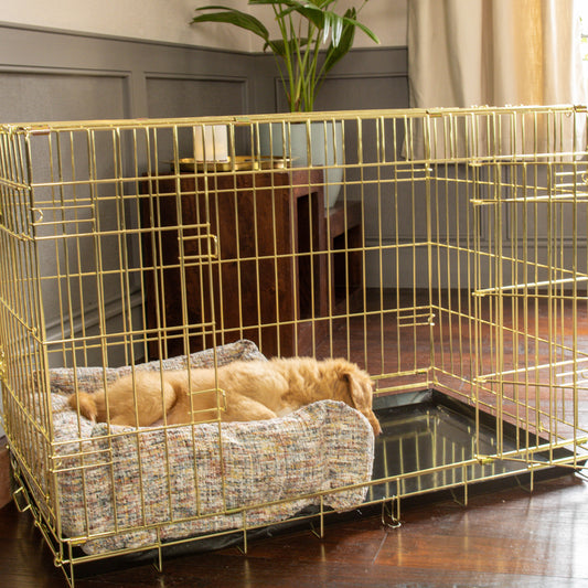 Dog Crate with Cosy & Calming Puppy Crate Bed in Opal Minerals by Lords & Labradors