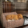 Cosy & Calming Puppy Crate Bed With Removable Covers In Rose Quartz Minerals by Lords & Labradors