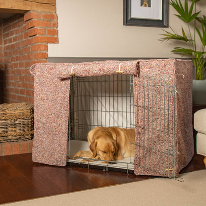 Dog Crate Cover In Rose Quartz Minerals by Lords & Labradors