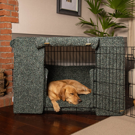 Dog Crate Set In Emerald Minerals by Lords & Labradors
