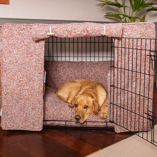 Dog Crate Set In Rose Quartz Minerals by Lords & Labradors