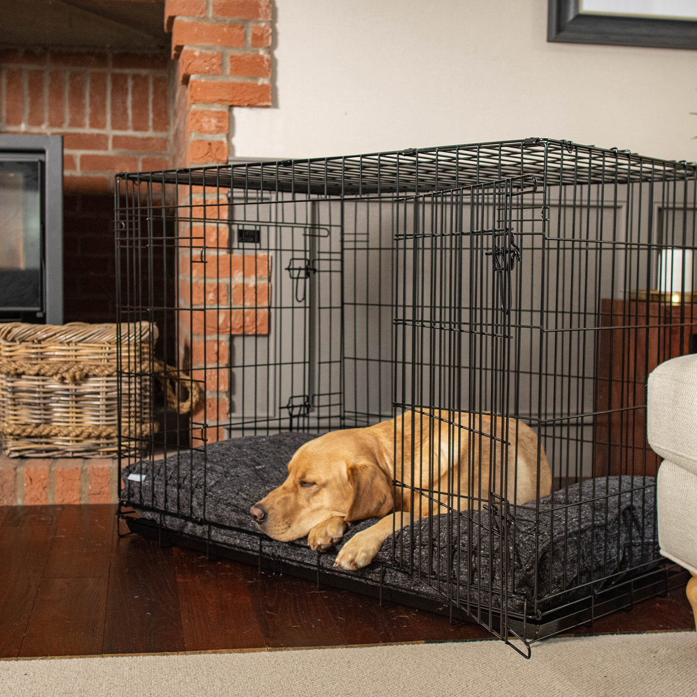 Dog Cushion in Obsidian Minerals by Lords & Labradors