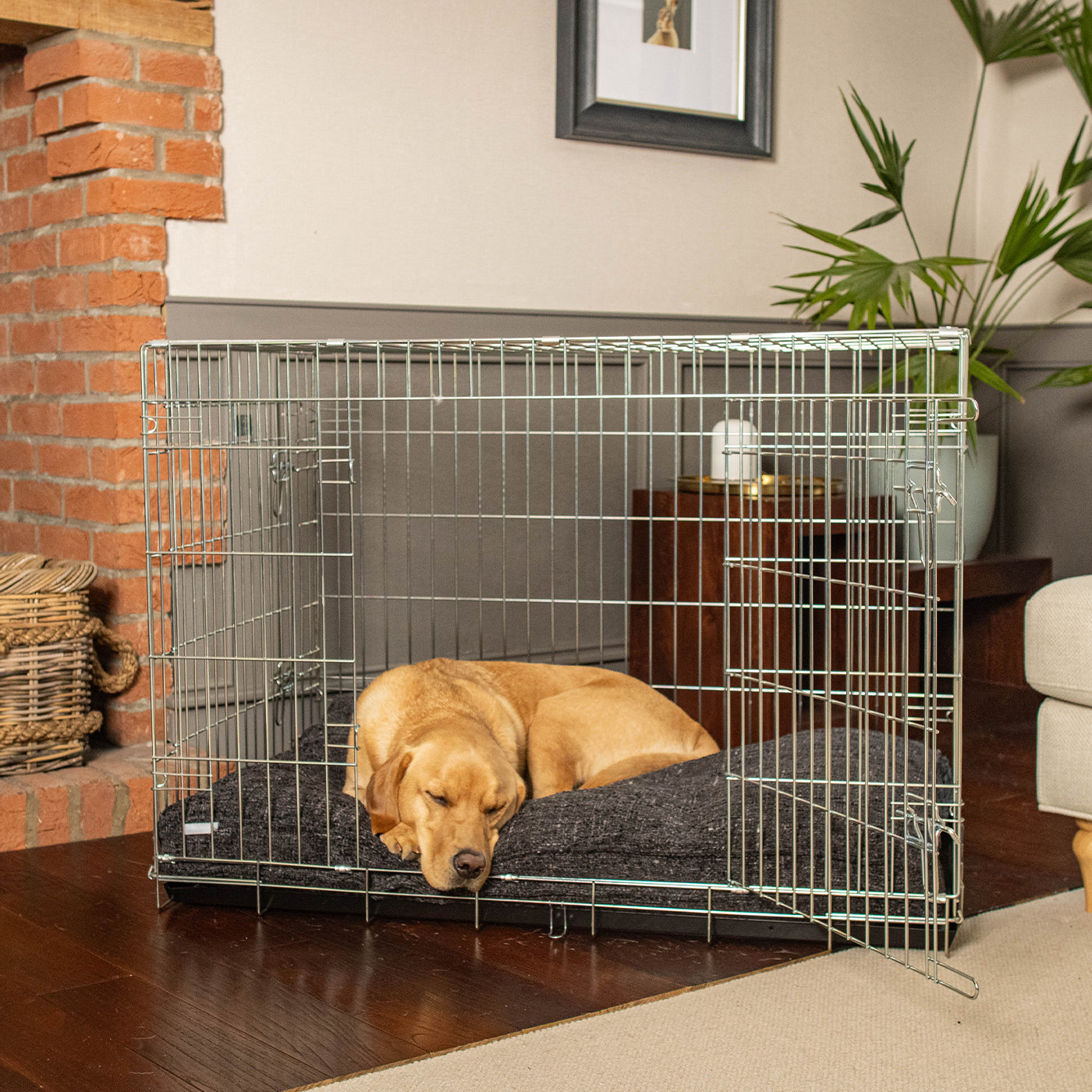 Dog Cushion in Obsidian Minerals by Lords & Labradors