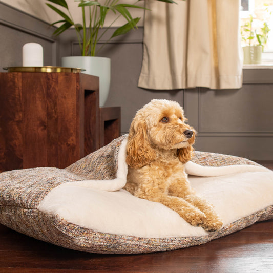 Sleepy Burrows Bed With Removable Cover In Opal Minerals by Lords & Labradors