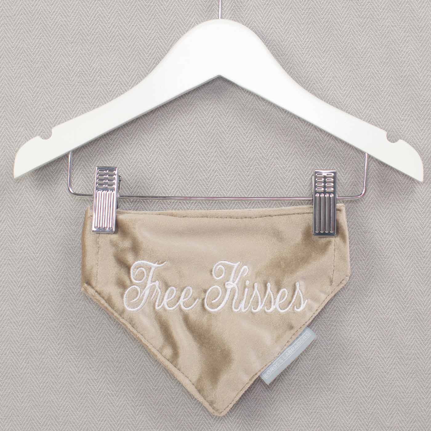 'Free Kisses' Bandana in Cranberry Velvet by Lords & Labradors