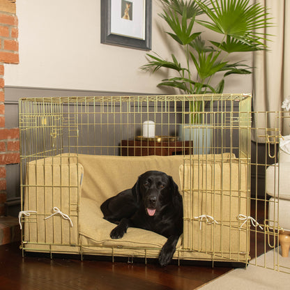 Dog Crate Bumper in Honeysuckle Orkney Tweed by Lords & Labradors