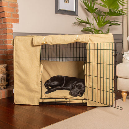 Dog Crate Set In Honeysuckle Orkney Tweed by Lords & Labradors