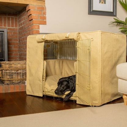 Dog Crate Set In Honeysuckle Orkney Tweed by Lords & Labradors