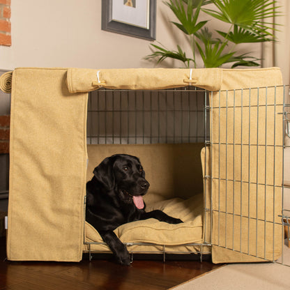 Dog Crate Set In Honeysuckle Orkney Tweed by Lords & Labradors