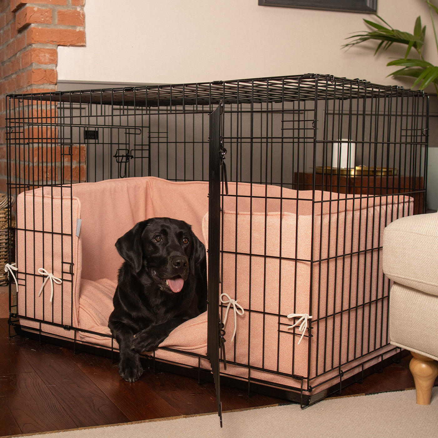 Dog Crate Bumper in Peony Orkney Tweed by Lords & Labradors
