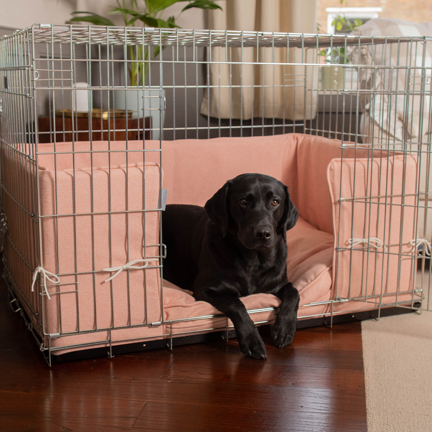 Dog Crate Bumper in Peony Orkney Tweed by Lords & Labradors