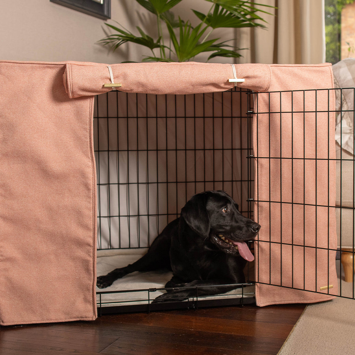Dog Crate & Moss Peony Tweed Crate Cover | Dog Crate | Lords & Labradors