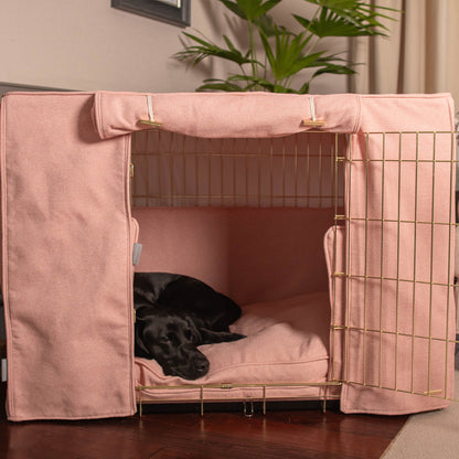 Dog Crate Set In Peony Orkney Tweed by Lords & Labradors