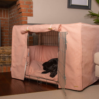 Dog Crate Set In Peony Orkney Tweed by Lords & Labradors
