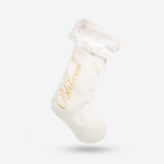 Gift your furry friend the perfect pet Christmas gift with our beautifully crafted Christmas Stocking, fill and gift your pet this festive holiday with the most wholesome gifts for Christmas! Available now in stunning Ivory Boucle at Lords & Labradors    
