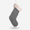 Christmas Stocking in Granite Bouclé by Lords & Labradors