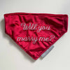 'Will You Marry Me?' Bandana In Mushroom Velvet by Lords & Labradors