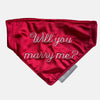 'Will You Marry Me?' Bandana In Cranberry Velvet by Lords & Labradors