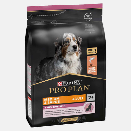 PRO PLAN Medium & Large Adult 7+ Sensitive Skin Dry Dog Food with Salmon