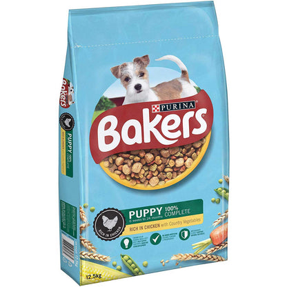 Bakers Puppy Dry Dog Food Chicken & Veg 12.5kg