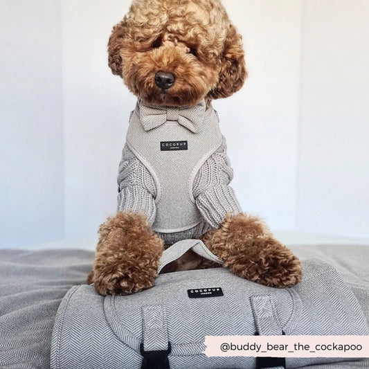 Cocopup London Brown Tweed Bow Tie