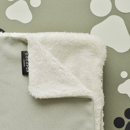 Cocopup London Sage Tweed Dog Blanket