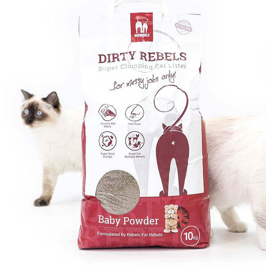 Dirty Rebels Baby Powder Cat Litter 10 Litres