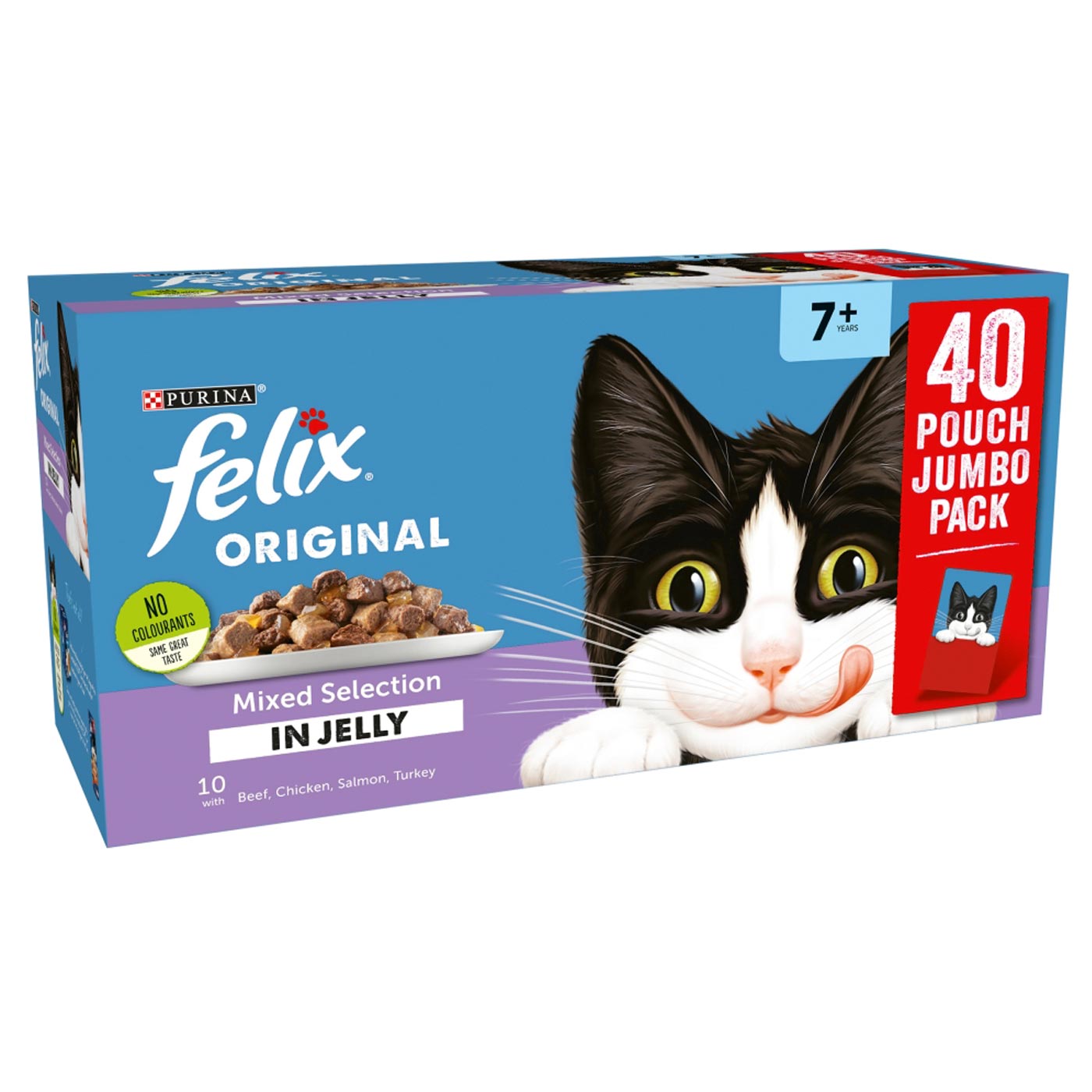 Felix Senior Cat Food Mixed Selection In Jelly (40 x 100g)