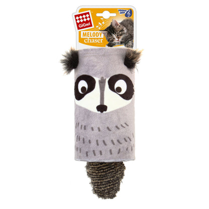 GiGwi Cat Melody Chaser Raccoon Tube with Sound