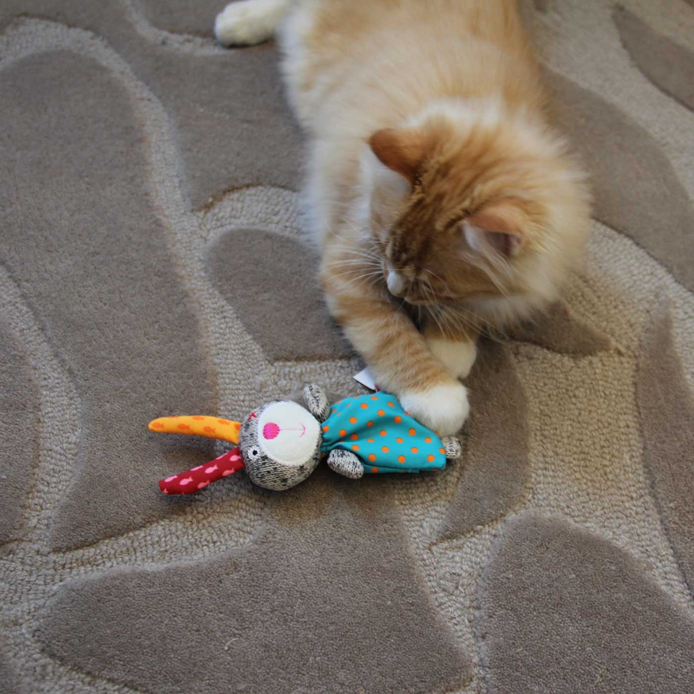 GiGwi Refillable Bunny Cat Toy With Catnip