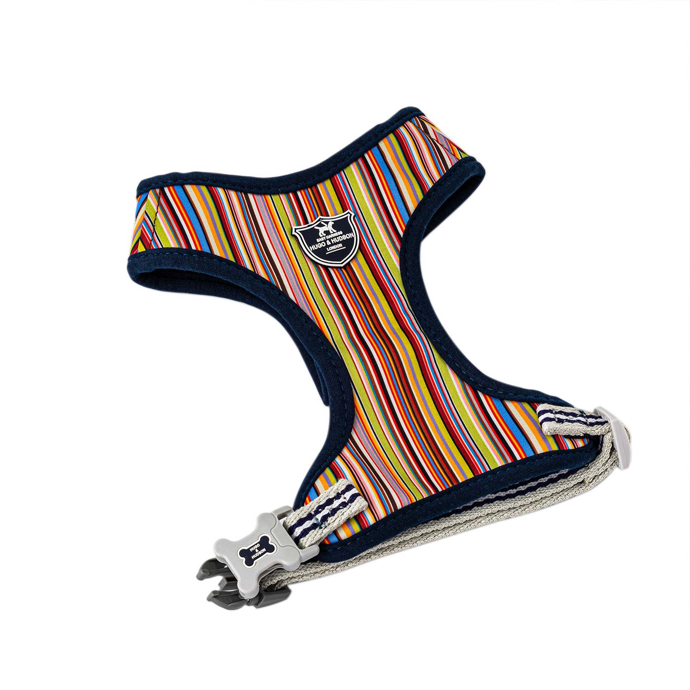Hugo & Hudson Multi Coloured Stripe Dog Harness